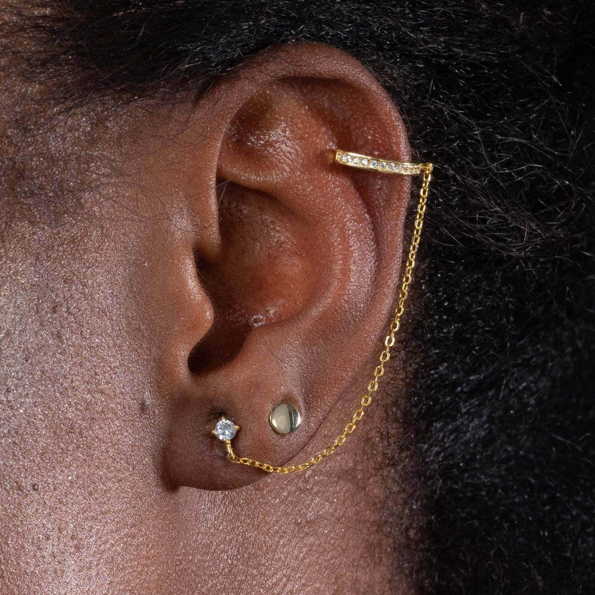 Chain Stud Ear Cuffs