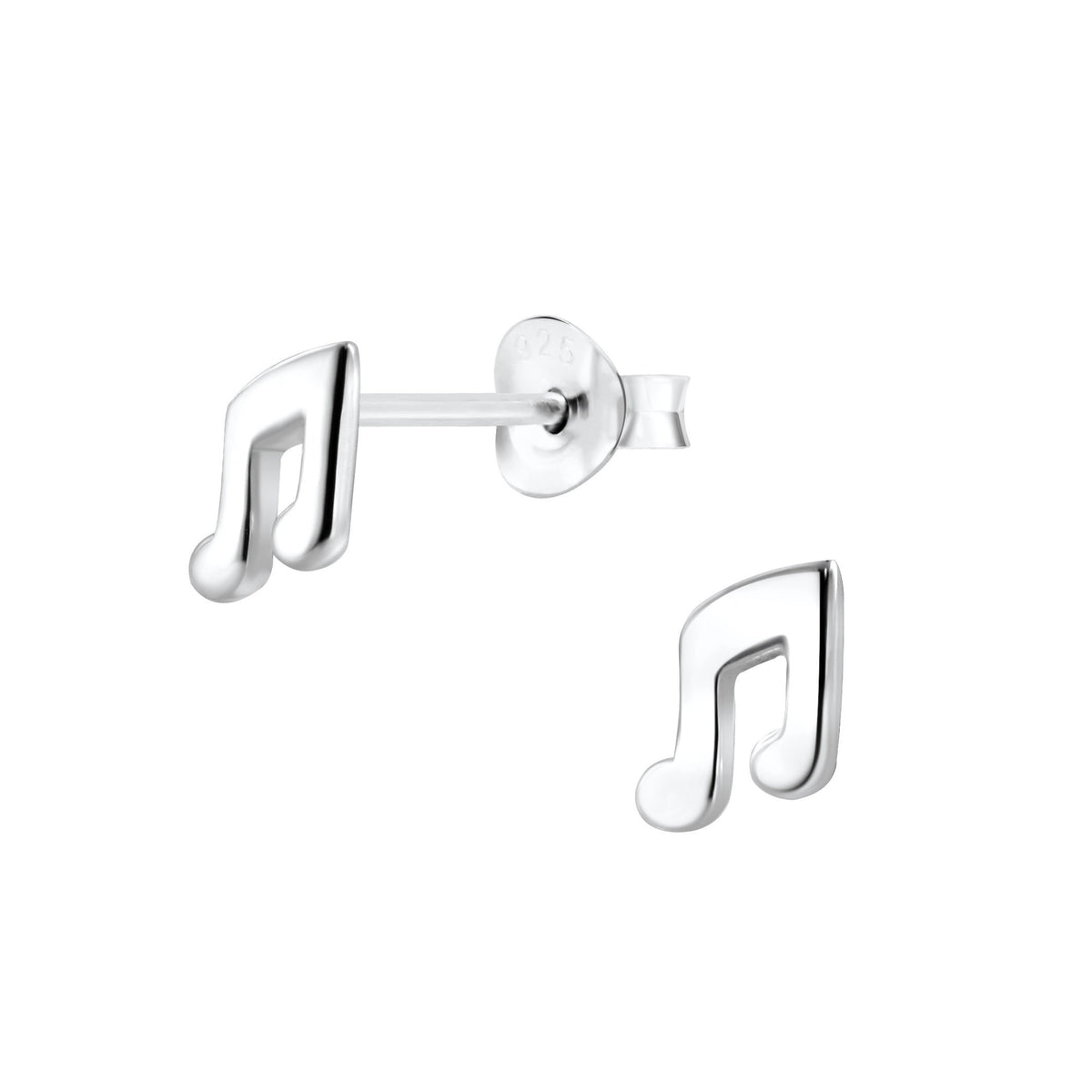 Small Music Note Stud Earrings