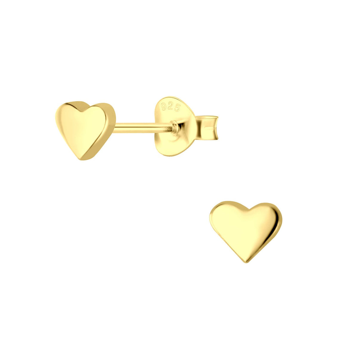 Small Heart Stud Earrings 5X4 MM
