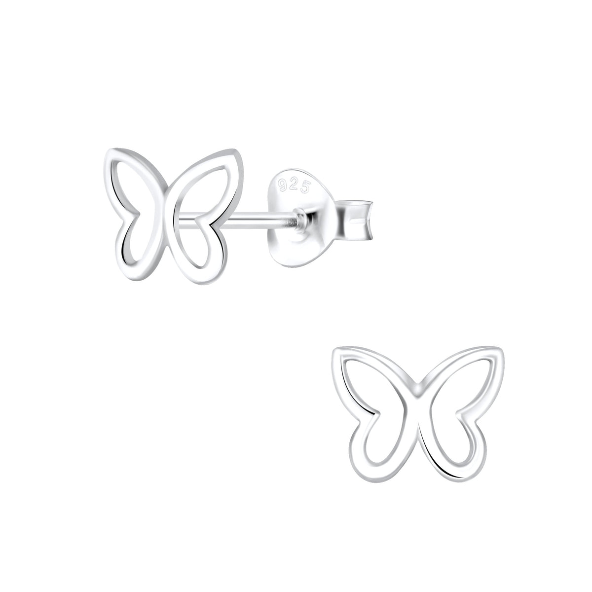 Small Open Butterfly Stud Earrings
