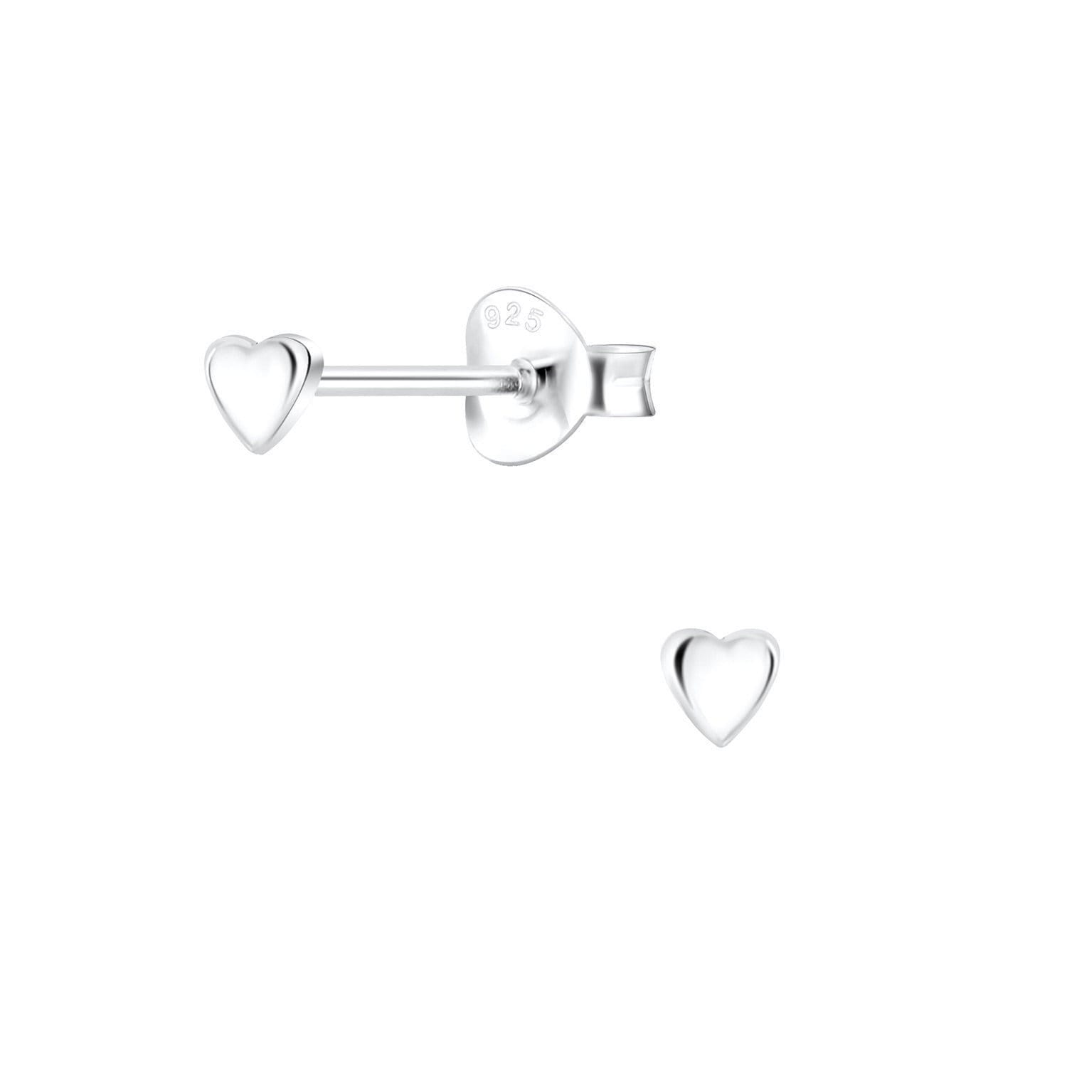 Small Heart Stud Earrings 3X3 MM